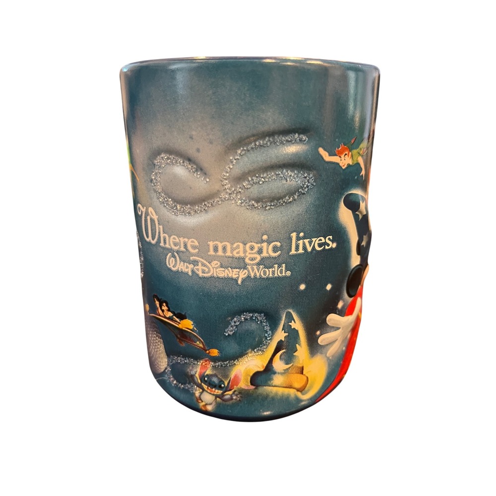 Disney World Mug Where Magic Lives Mickey Mouse Peter Pan Epcot